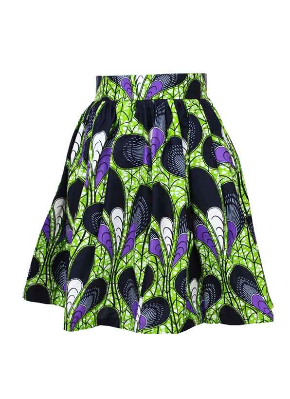 taye-afrykanskie-wzory-afrykanski-wosk-spodnica-moda-damskie-w-polsce-zielona-spodnica-peacock-wstecz-przednie-kobieta