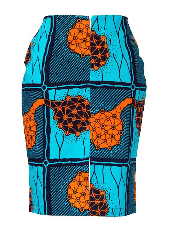 TAYE-african-print-pencil-skirt-afrykanskie-olowkowe-Spodnice-moda-damskie-orange-and-turqouise