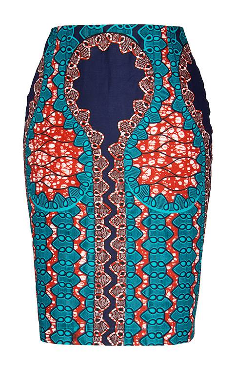 TAYE-african-print-pencil-skirt-afrykanskie-olowkowe-Spodnice-moda-damskie-women-navy-burgundy-and-green-front