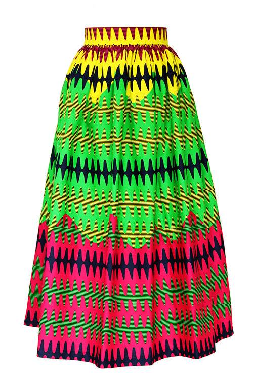 TAYE-african-print-wax-maxi-skirt-spodnice-afrykanskie-maxi-lemon-yellow-pink-front
