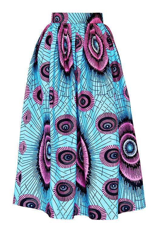 TAYE-african-print-wax-maxi-skirt-spodnice-afrykanskie-maxi-turquoise-pink-back