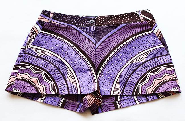 Taye-african-print-shorts-Afrykanskie-szorty-moda-polsce-purple-cream-brown-front