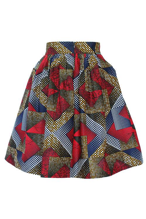 Taye-african-print-flare-skirt-brown-red-navy-afrykanskie-mini-spodnice-spodnia-back