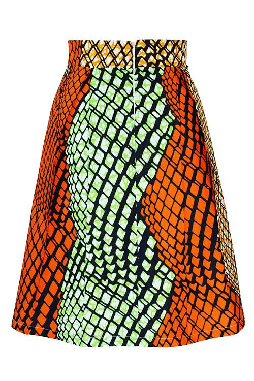 Taye-african-print-pleat-flare-skirt-orange-green-yellow-afrykanskie-mini-spodnice-spodnia-back