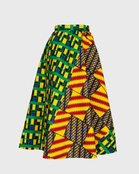 Kent-green-midi-skirt-ghana-wroclaw-damska-spodnica-w-polsce-gdansk-moda-afryka-kobieta