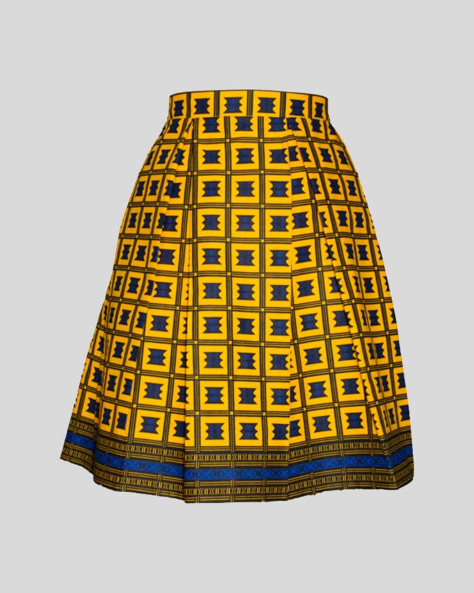 Abebi-pleat-skirt-with-pockets-women-skirt-african-prints-clothes-garment-moda damska