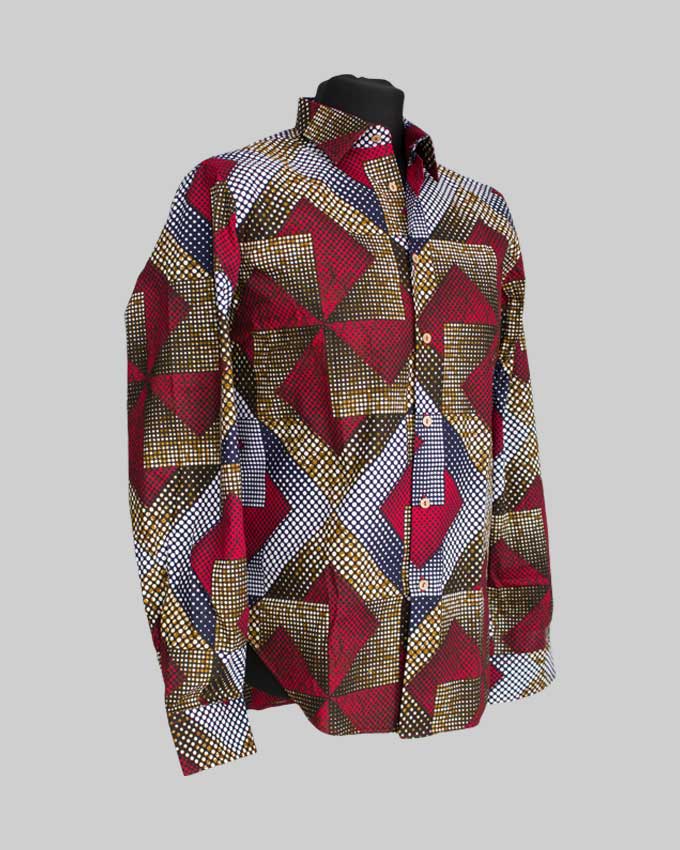 ibilola-fitted-men's-shirt-long-sleeve-burgundy-kolorowy-afrykanskie-koszula-w-polsce