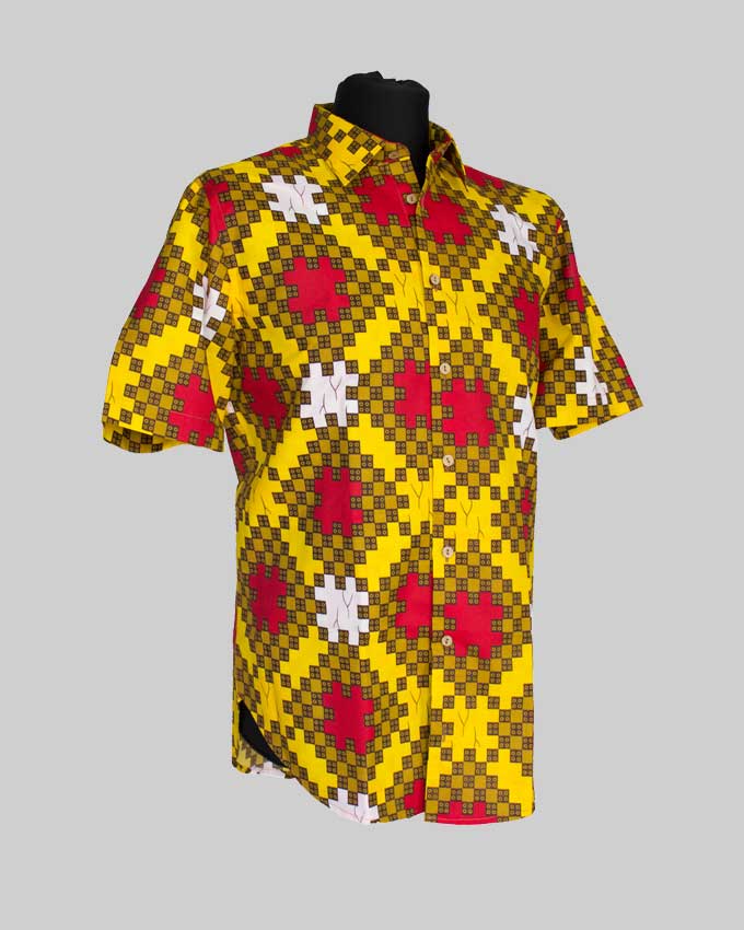 Maduka African print shirt short sleeve