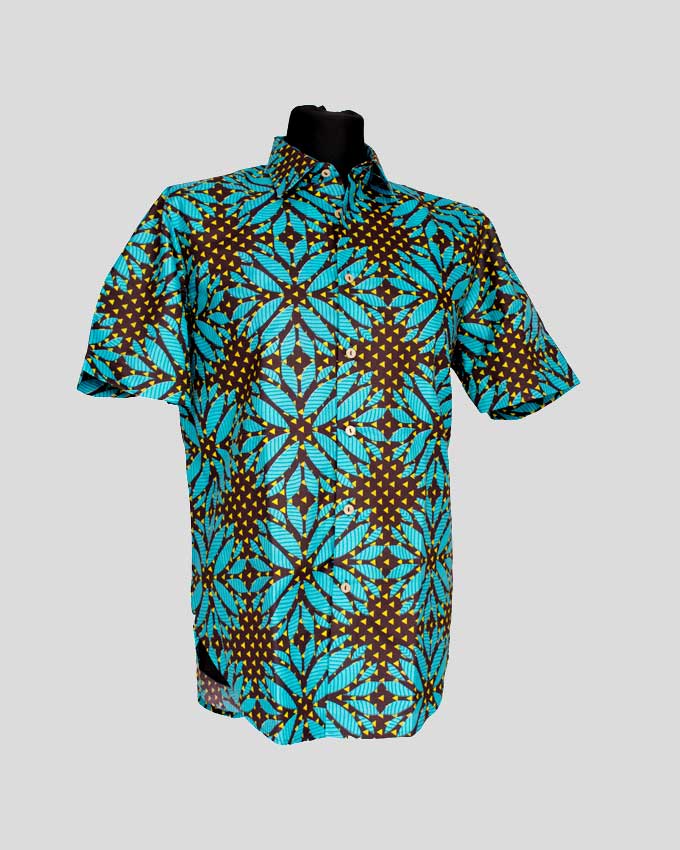 Busayo-african-print-shirt-short-sleeve-meska-koszula-busayo-Koszula-z-nadrukiem-afrykańskim